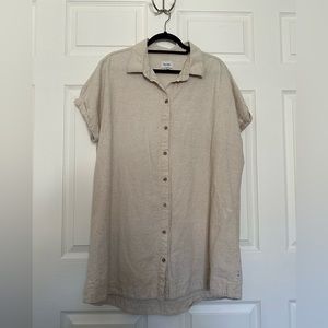 Linen Oversized Button Up